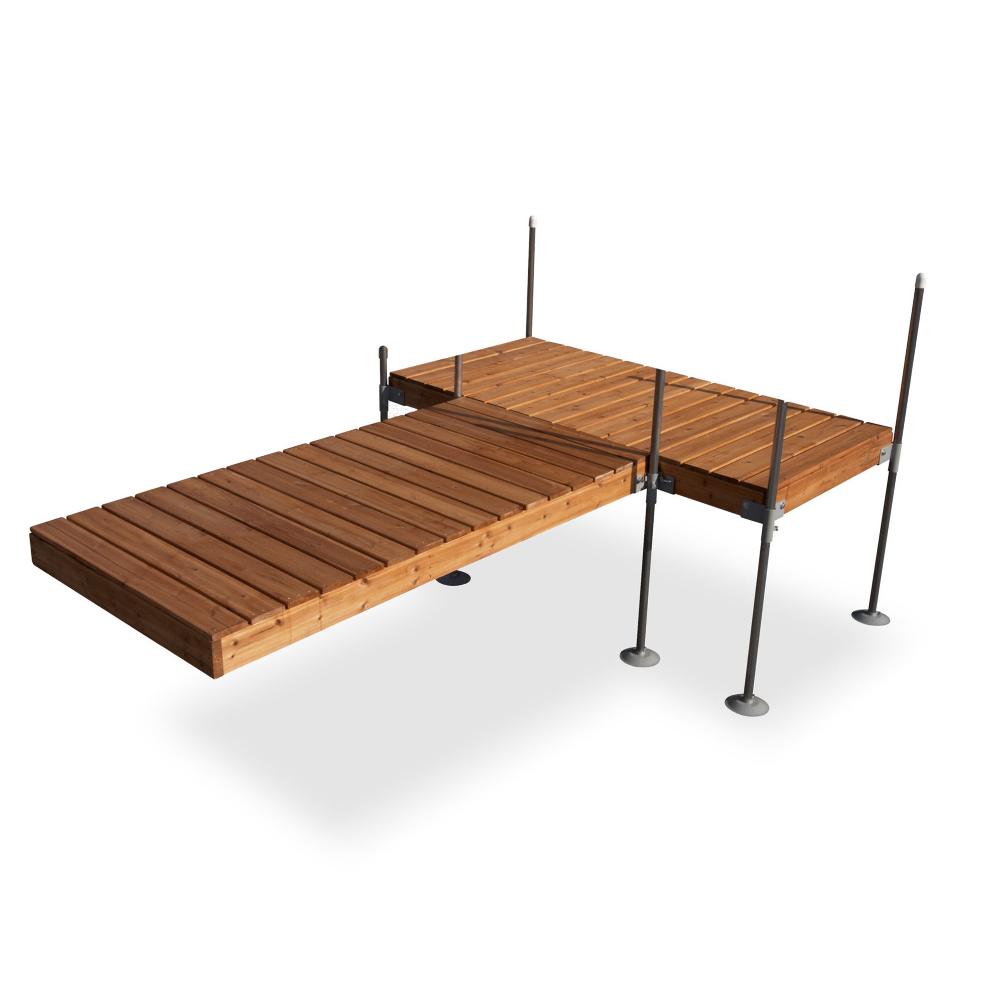 Tommy Docks T-Shaped Cedar Dock - 12ft., 48in. x 96in., Corrosion-Resistant Hardware, Model# TDT-40022